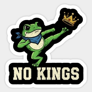 No Kings Portland Frog Protest Sticker